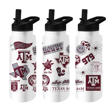 Logo Brands Texas A&M 34oz Native Quencher Bottle 219-S34QB-63